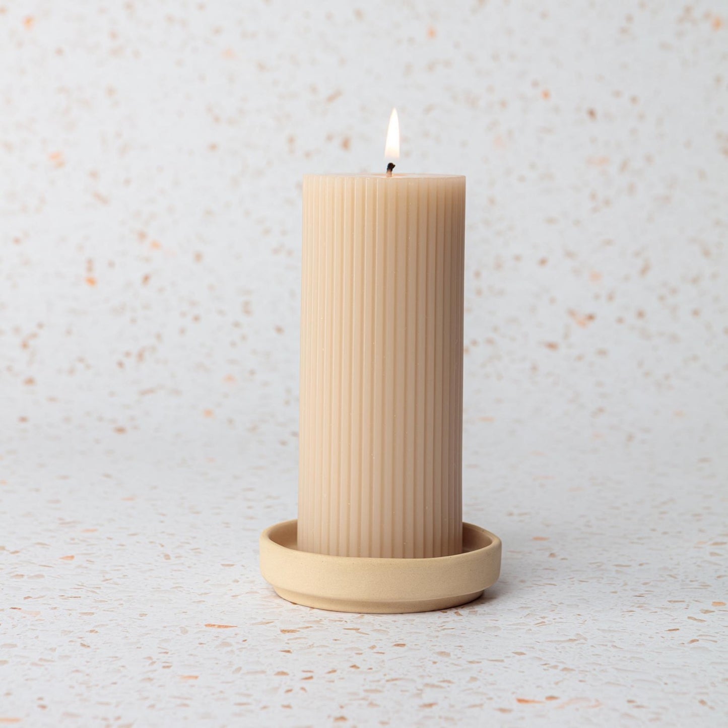 Blush Pillar Candle (Vanilla Fragrance)