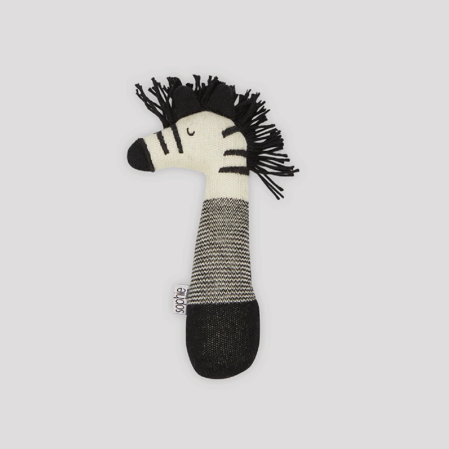 Sophie Home - Knitted Zebra Rattle