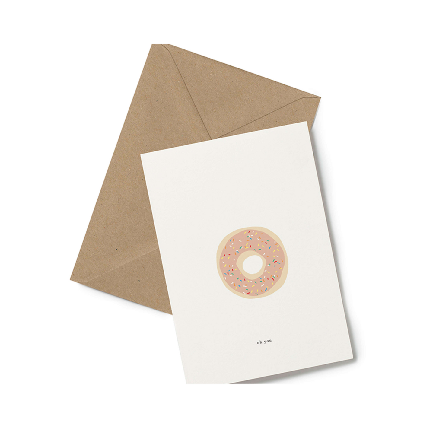 Get well soon minimalist donut card accident funny